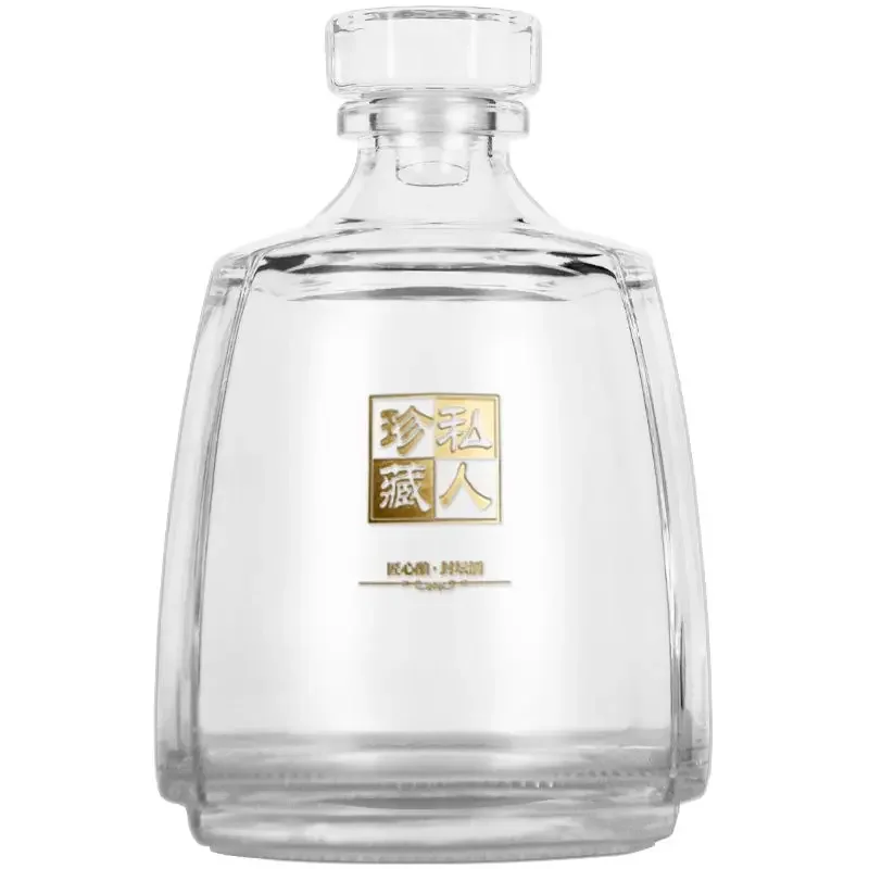 Non-Lead Scotch Decanter Alcohol Bottle 500ML clear/white color whiskey decanter for Liquor Scotch Bourbon