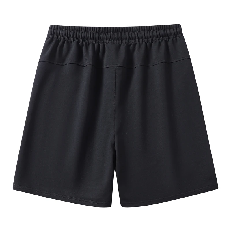 Short à lacets élastique pour hommes, poches zippées, monochromatique, vêtements décontractés, tout match, genou, été, nouveau, mode, 2024