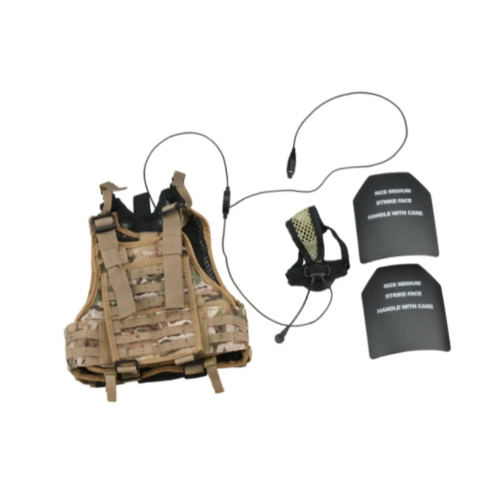 1:6 Scale Men's Chest Chest Rig Accessory Communication Device