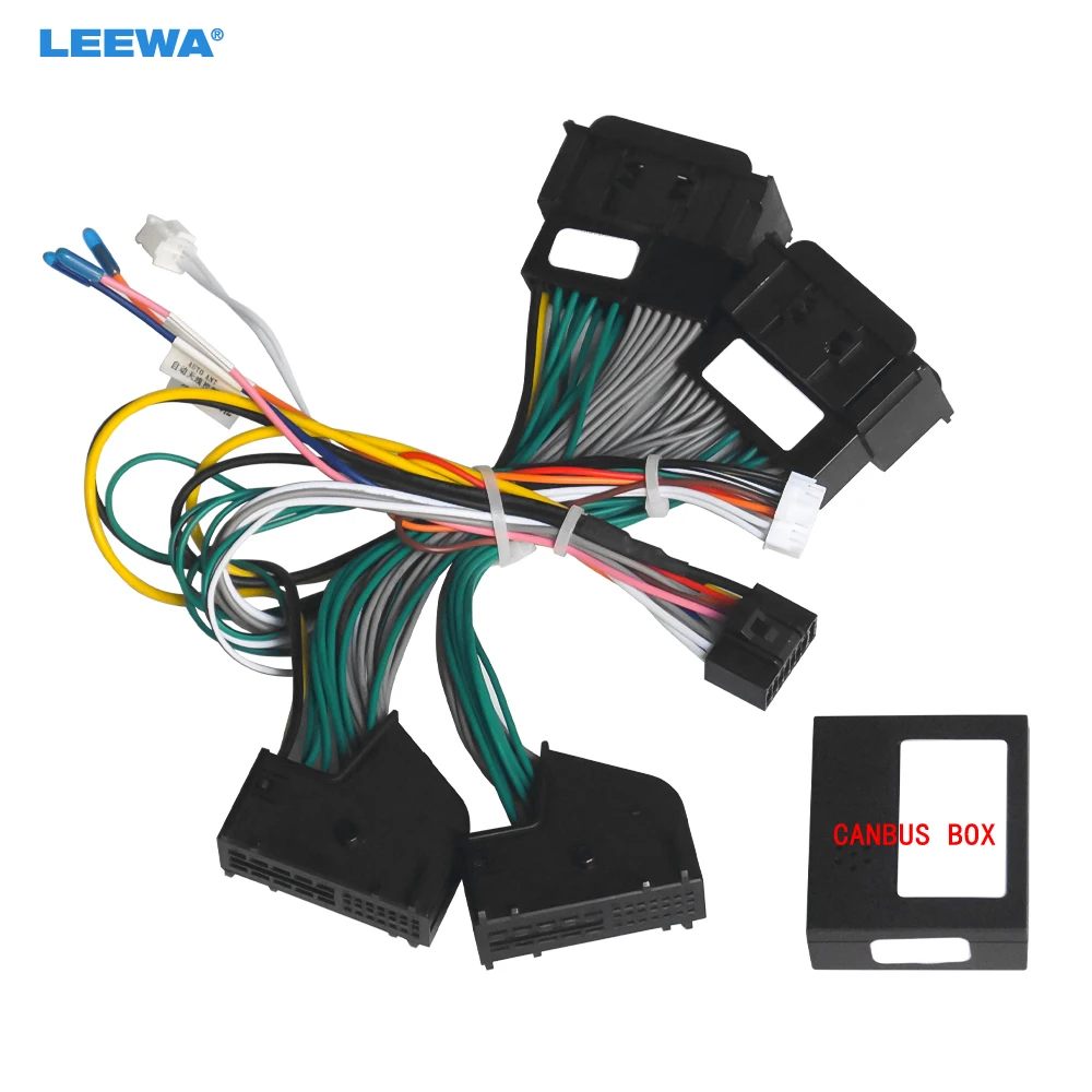 

LEEWA Car 16pin Power Cord Wiring Harness Adapter With Canbus For Mercedes-Benz Sprinter (19-22) Installation Head Unit #CA3274