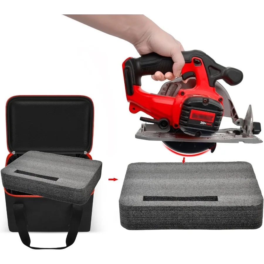 Universal Tool Bag Designed for DEWALT 20V MAX Circular Saw 6.5Inch DCS391B DCS565B Makita XSS02Z 18V Sierra Circular Saw Milwa