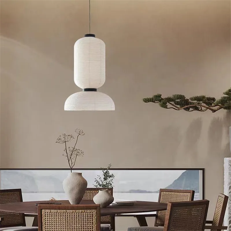 Noguchi lampa wisząca jadalnia latarnia z papieru ryżowego światło do wystroju restauracji wyspa kuchenna Wabi-sabi loft sklep wisząca lampa