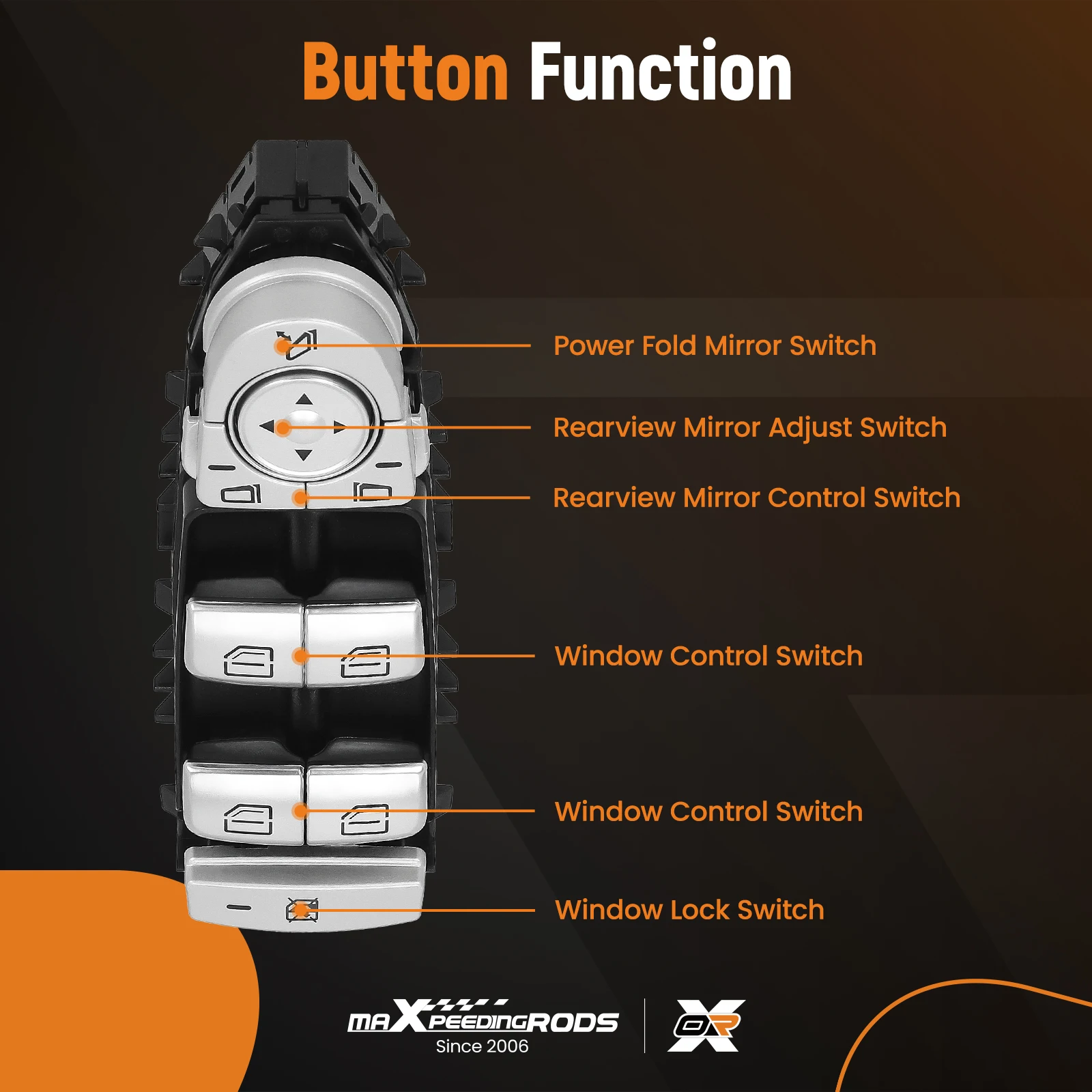 

Power Window Control Switch For Mercedes-Benz C43 C63 AMG Sedan 2017 2059056811