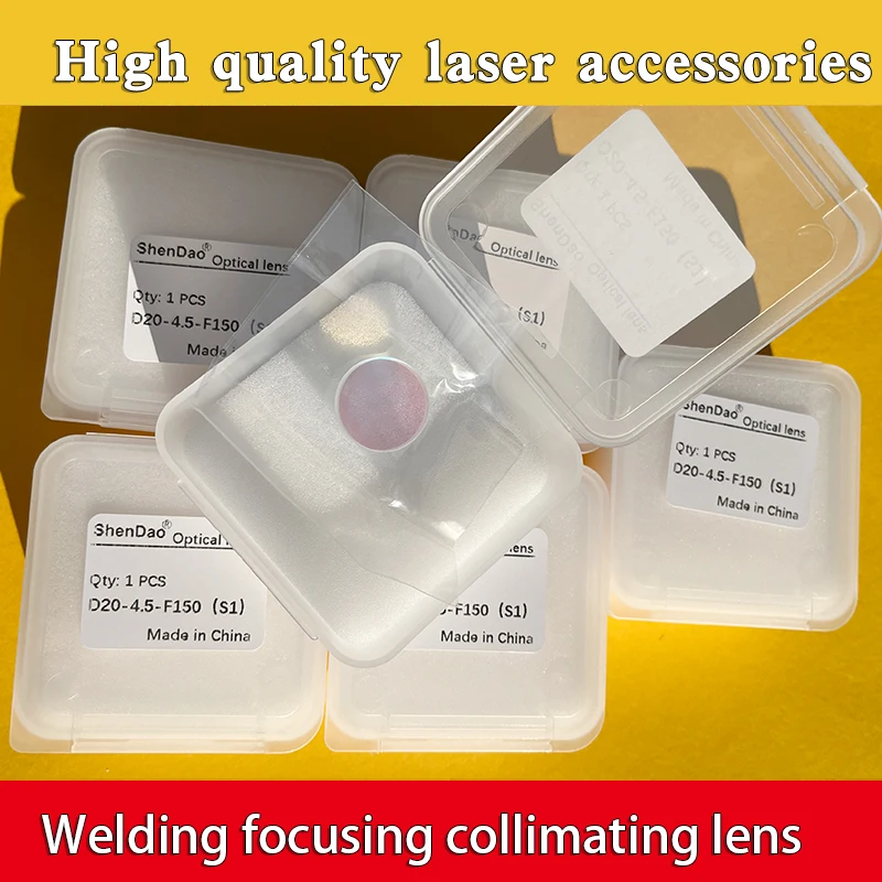 6 Stück Laser-Fokussierlinse Handgehaltene Schweiß-Fokussier- und Kollimationslinse D20 * 4.5-F150 3.0 F150 CQWY Modell Kollimierende Flachkonvexlinse – Detail 2