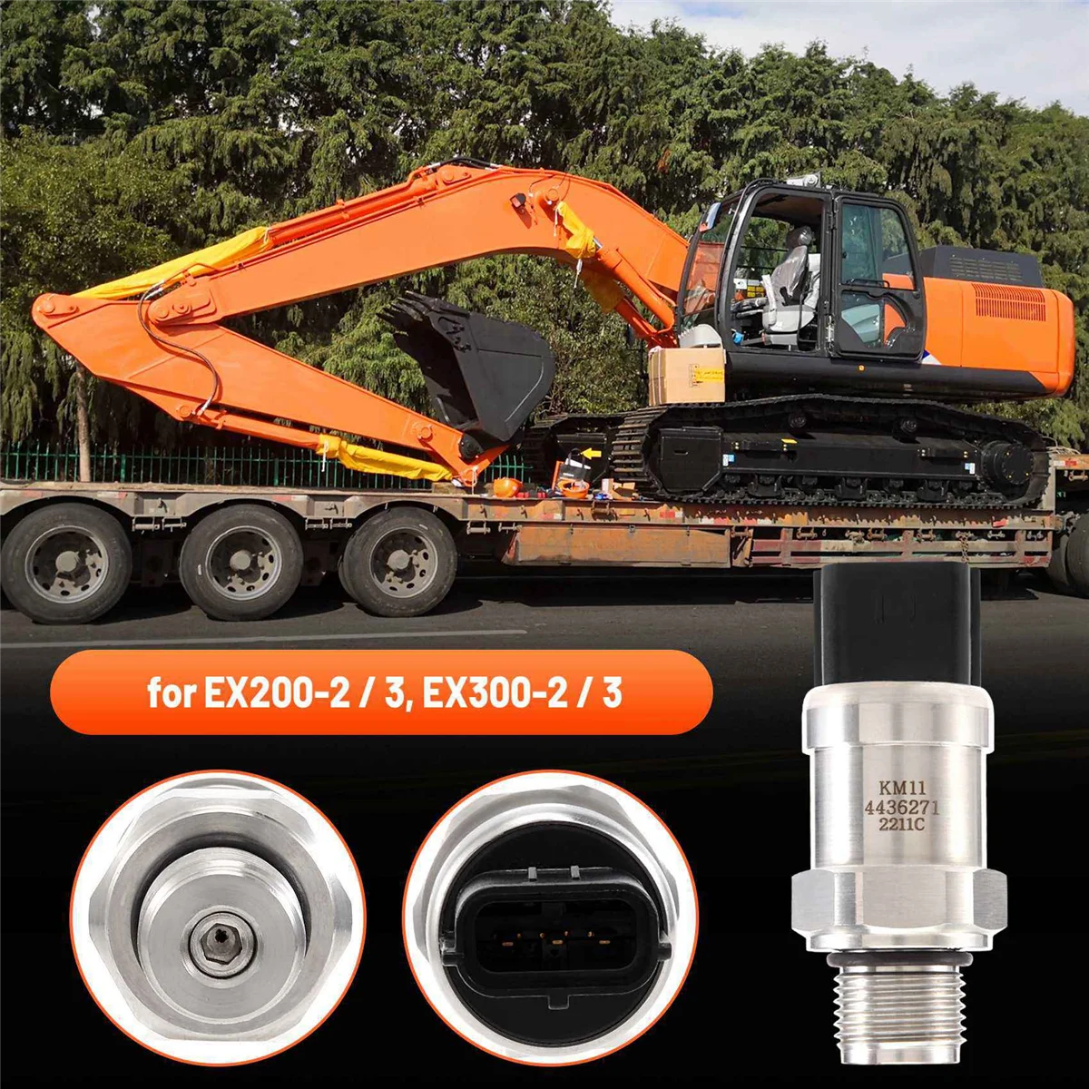 Sensor de presión de excavadora para Hitachi EX200-2/3 EX300 2/3 4436271   KM16-S13 44-36-271
