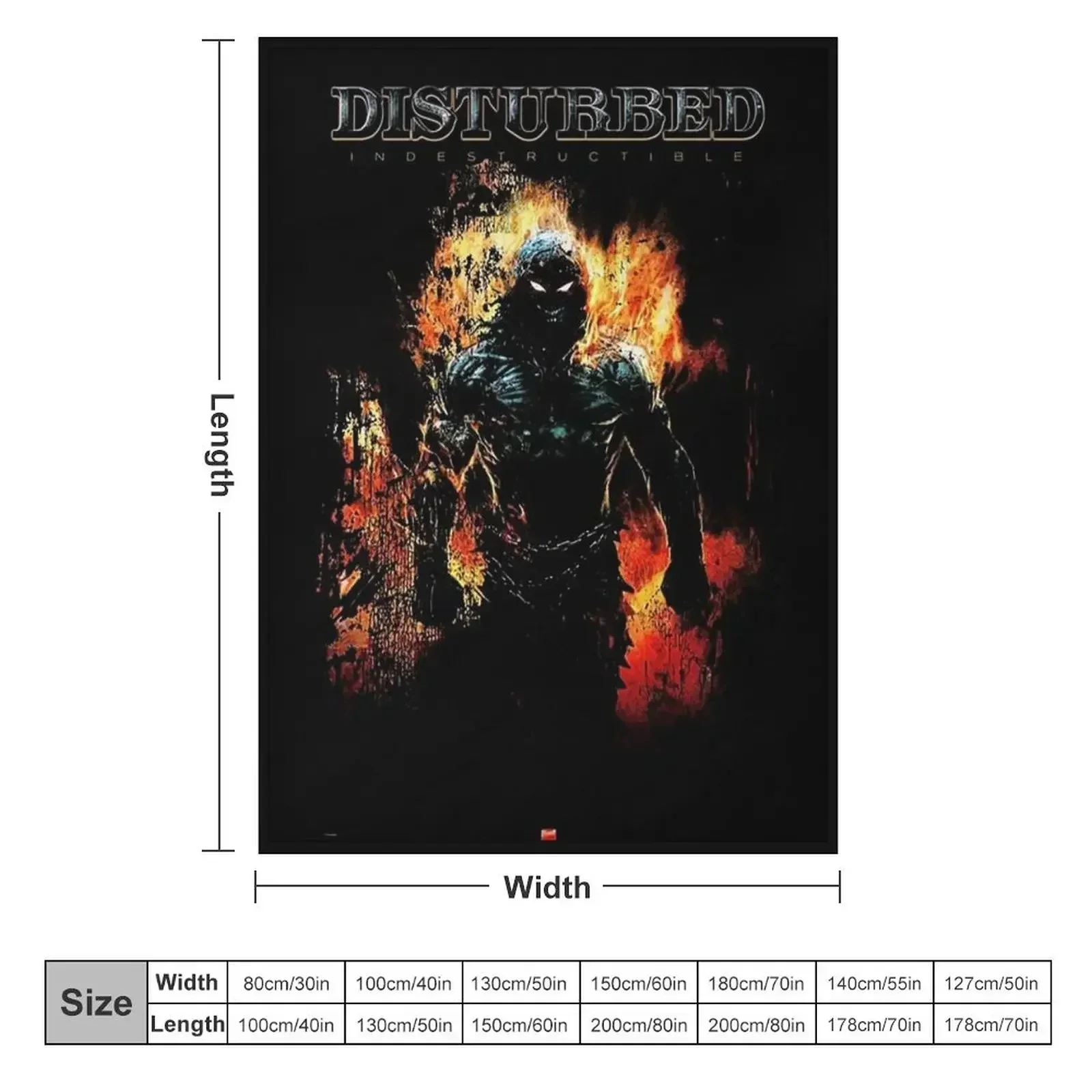 Disturbed logo Throw Blanket couch cozy soft plush fuzzy picnic outdoor blanket