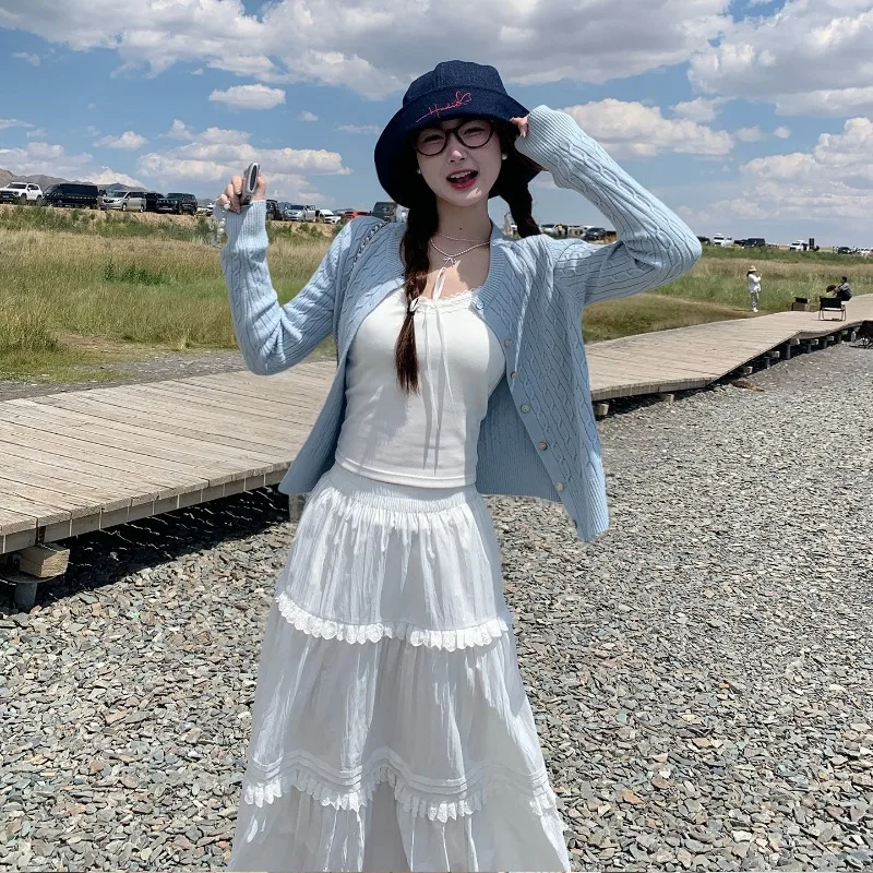 أوائل الخريف س الرقبة المرأة سترة مشغولة من الصوف Vintage سترة بلون الترفيه موضة الخريف المرأة معطف علوي