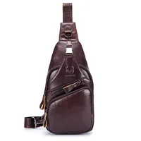 Fashion brand man's messenger bag Men shoulder Genuine leather Chest Bags Crossbody business Messenger bags Male Handbag