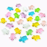 Miniature Turtle Figurine - 10pcs Resin Mini Turtle Figures Glow in The Dark Tiny Sea Turtle Animal Figurine Luminous Realistic