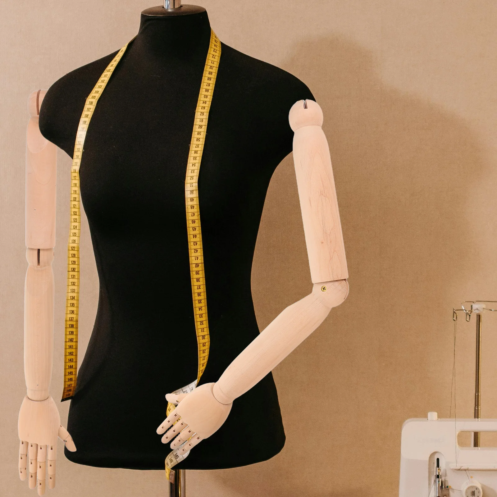 

Bendable Wooden Mannequin Arm Replacement Realistic Flexible Joints for Display Photography Use Wood Hand