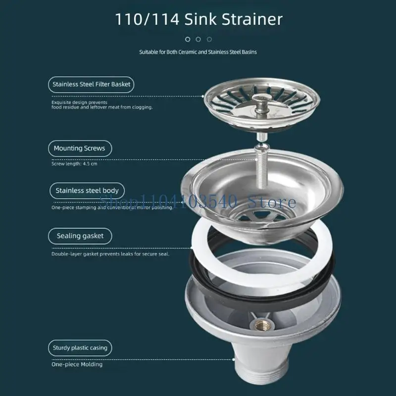 02DC Sink Drain Hose Assembly Cabinet Drain for Utility Sink and Laundry Cabinet Use