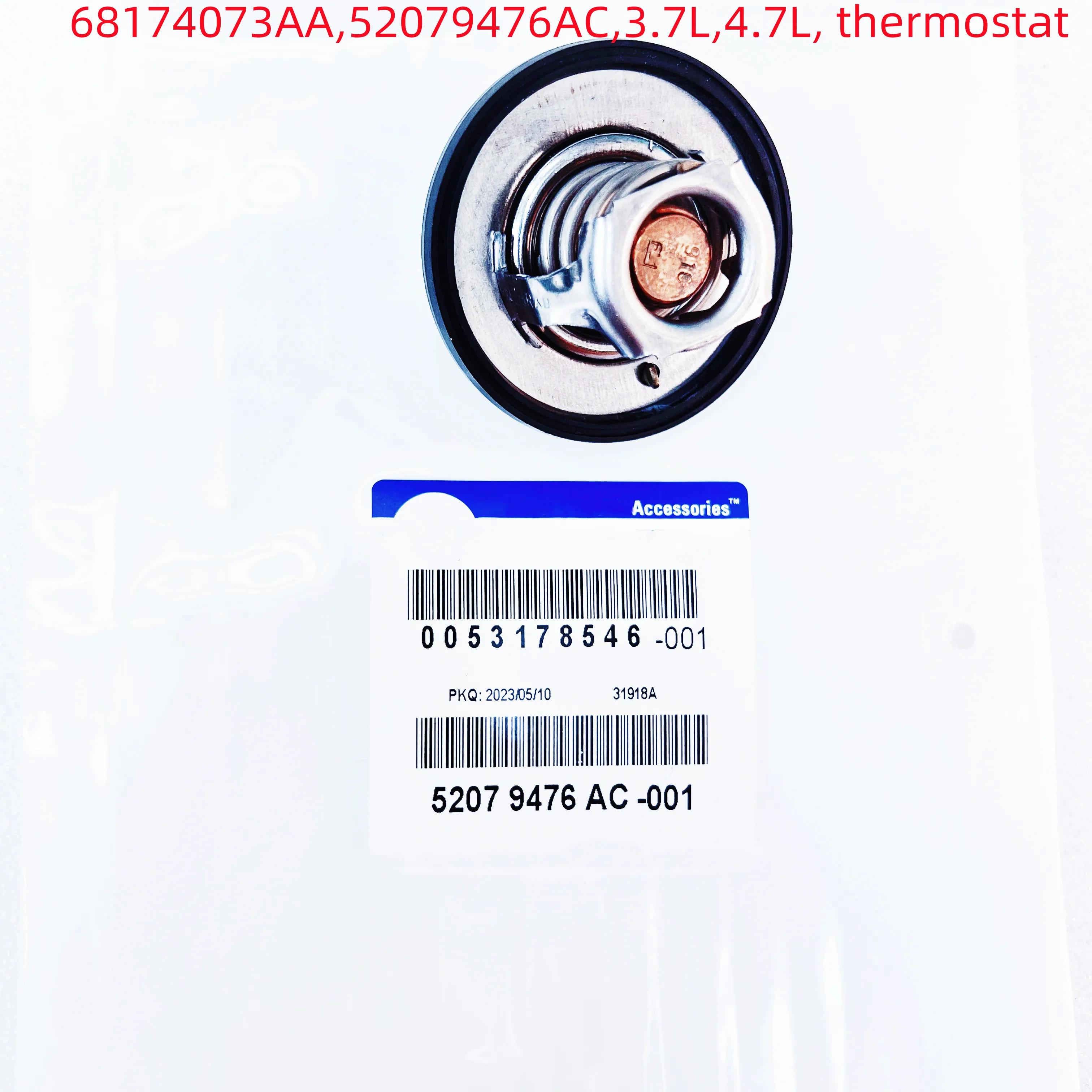 

WAP01 Original Thermostat,52079476AC,68174083AA,For: 4.7L,3.7L,Grand Cherokee, Nitro,Commander, Dodge Durango,RAM1500 ,2003-201