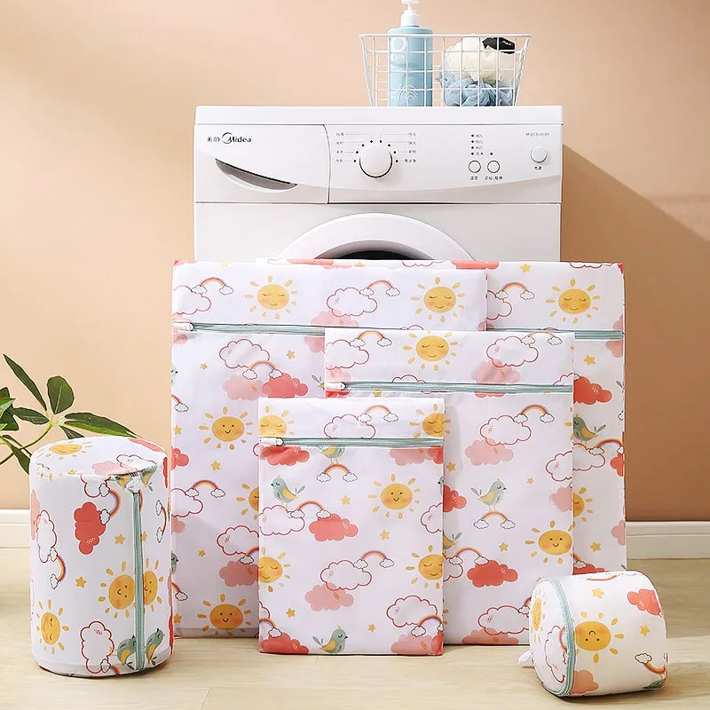 Washing Machine Laundry Bags Mesh Pringting Underwear Bra Socks Wash Bag Travel Portable Clothing Organizer Laundry Bag for Home