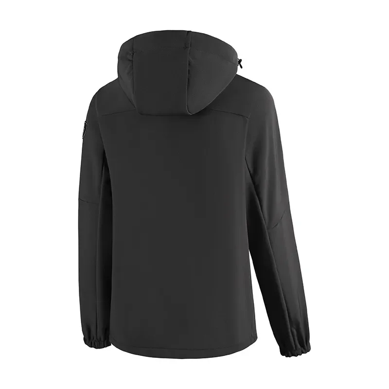 Outdoor Jacket Sport Men Windproof Waterproof Hooded Warm Add Velvet Softshell Jacket Winter Hooded Jacket Warm Run Sport Jacket