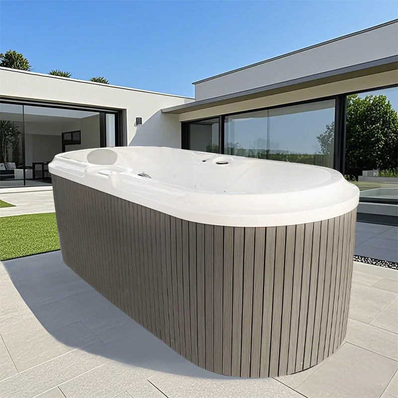 Customized 2 Person Couple Hydro Massage Outdoor Hot Tub Spa with Massage Seats For Home Backyard Leisure