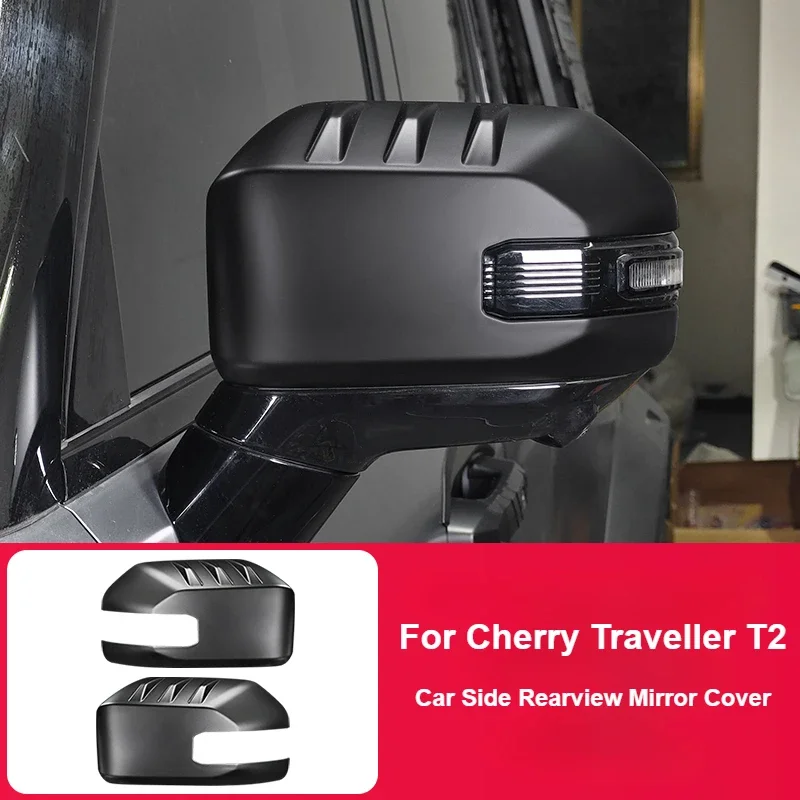 Auto Seite Rückspiegel Abdeckung Kappe ABS Anti-Kollision Rückspiegel Schutz Für Cherry Traveller T2 2022 2023 Zubehör