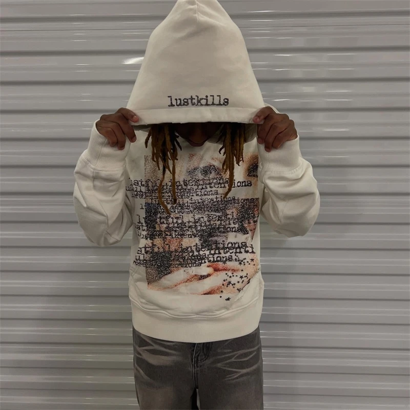 2000s punk hip hop clássico rock impressão moletom personalizado vintage casual solto hoodie para homens mulheres streetwear concerto festa presente