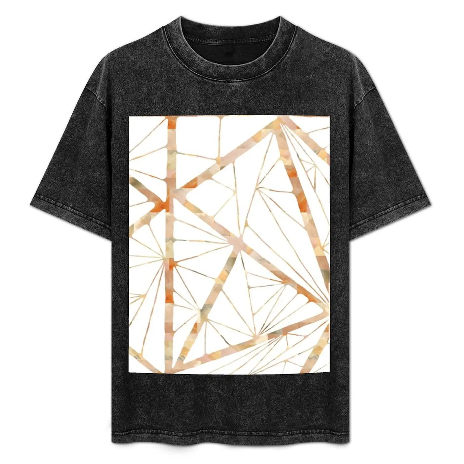 

Tiled Triangles Creamy Watercolor T-Shirt rapper graphic tees new edition designer shirts Louboutins shirts men