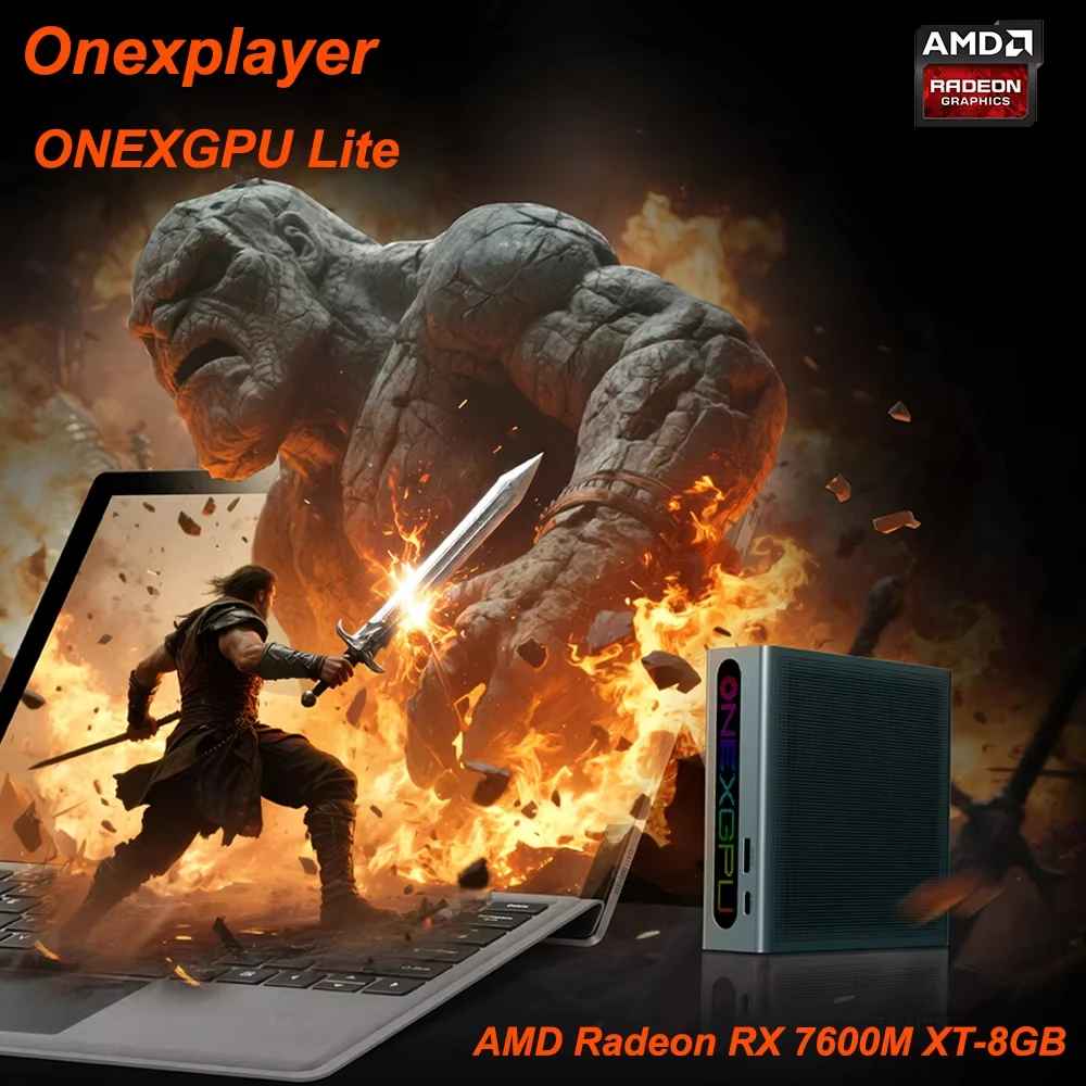 Onexplayer OneXGPU Lite​​ Pocket Graphics Card Dock AMD Radeon RX 7600M With Storage 8GB GDDR6 EGPU Expansion Dock Oculink USB 4