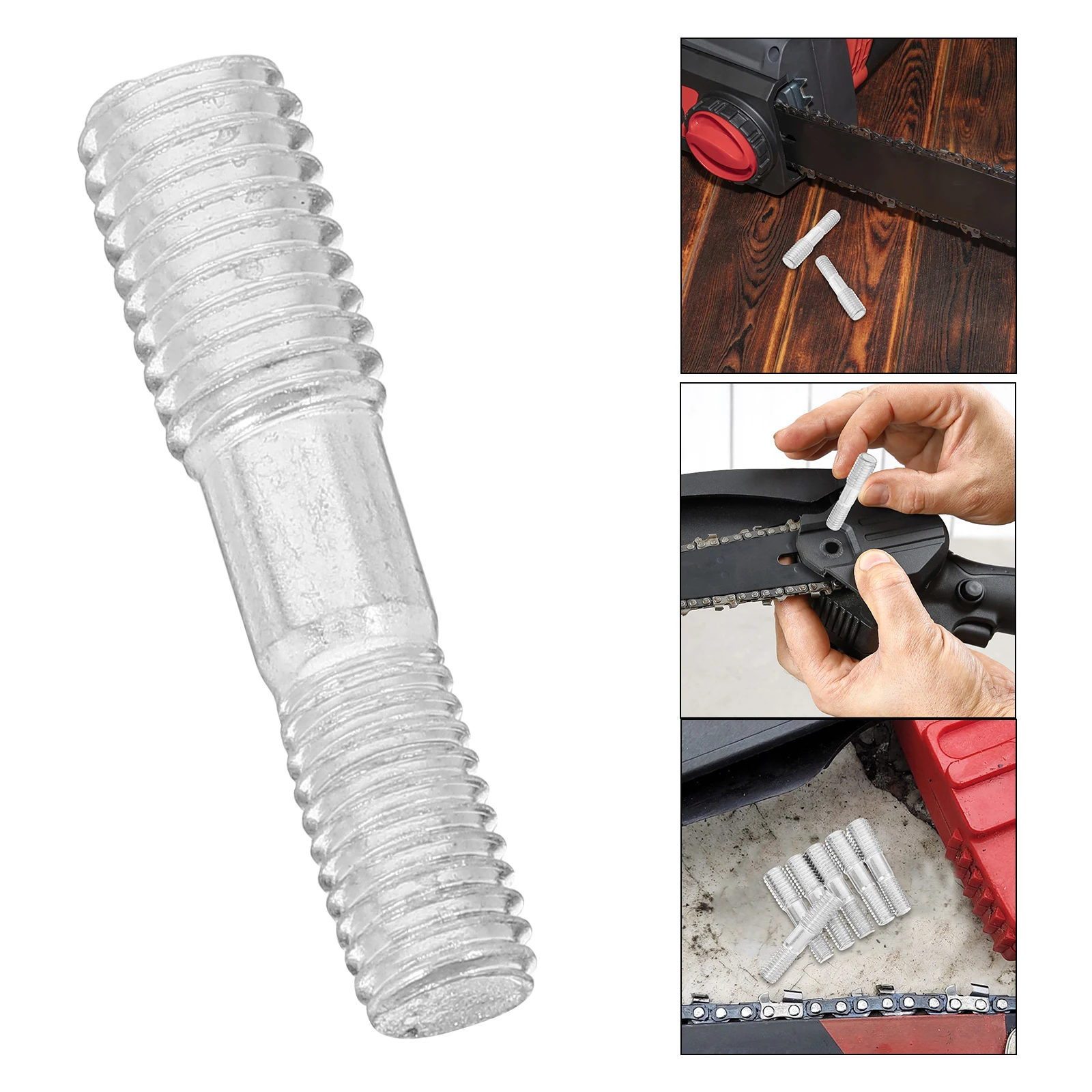 

6pcs Double-Ended Plate Iron Replacement Metal Chain Screw Wear Resistant Chainsaw Repair Screw Valve Accessories Fastener