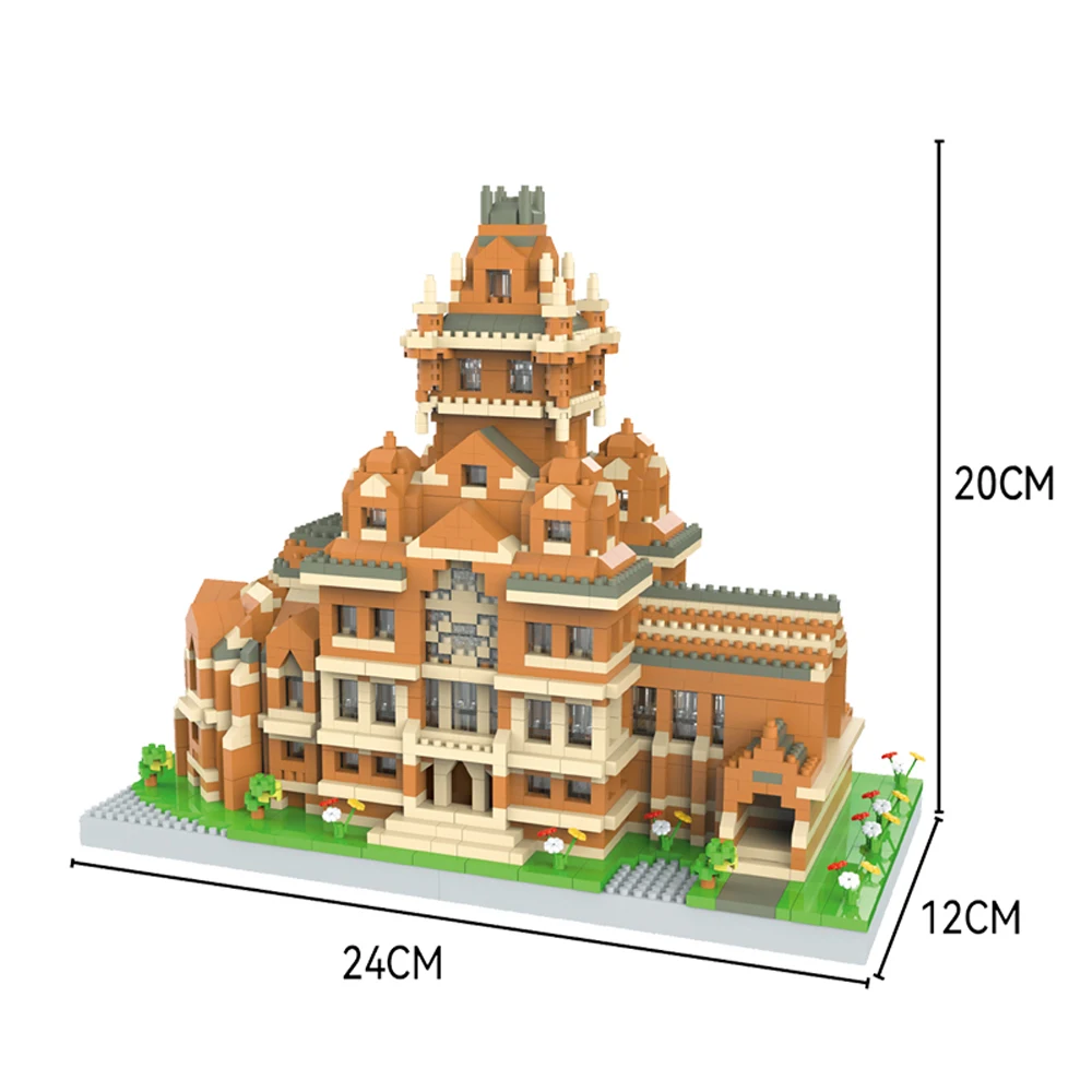 Modèle d'architecture de la Maison Blanche en micro-blocs de construction, ornements de décoration p