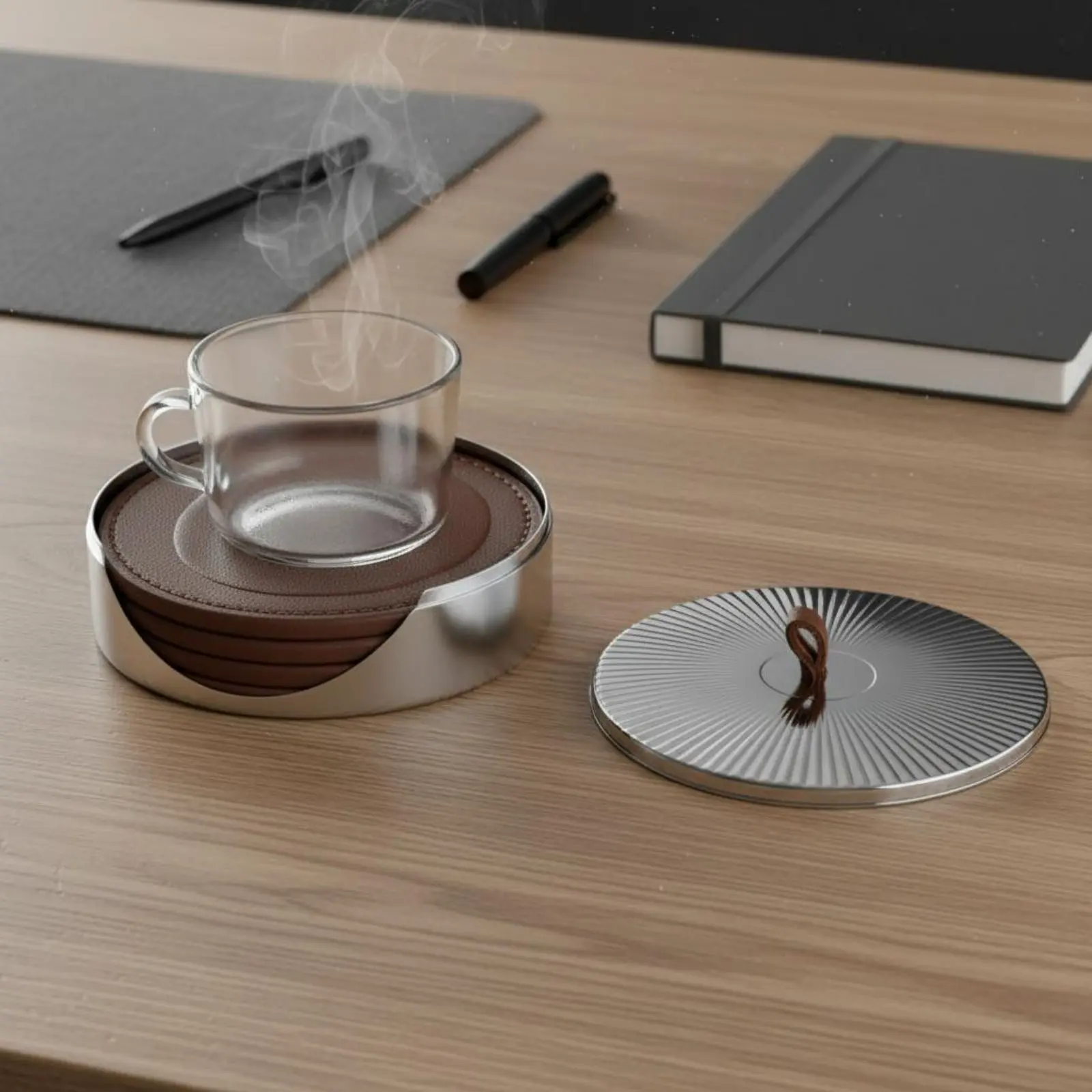 

Coffee Cup Coaster Flexible Heat-Resistant Cup Mat Round Coffee Coaster Reusable Heat-Resistant Drink Mat Long-Lasting