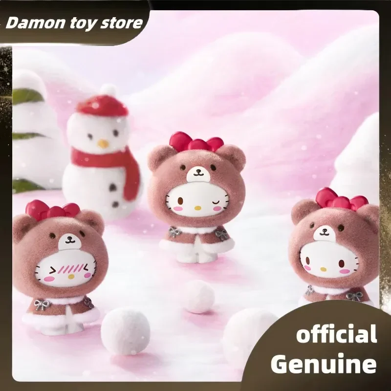 

Подлинная серия маленьких плащ Sanrio, флокированная слепая коробка, модная игрушка Kuromi Kt, флокированный брелок для ключей, сменная таинственная коробка, подарок для девочки