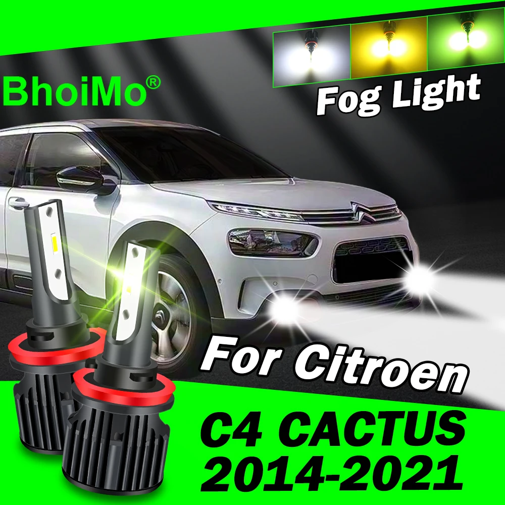 

BhoiMo Front Fog Light Lamp For Citroen C4 Cactus Led 2014 2015 2016 2017 2018 2019 2020 2021 Bulb