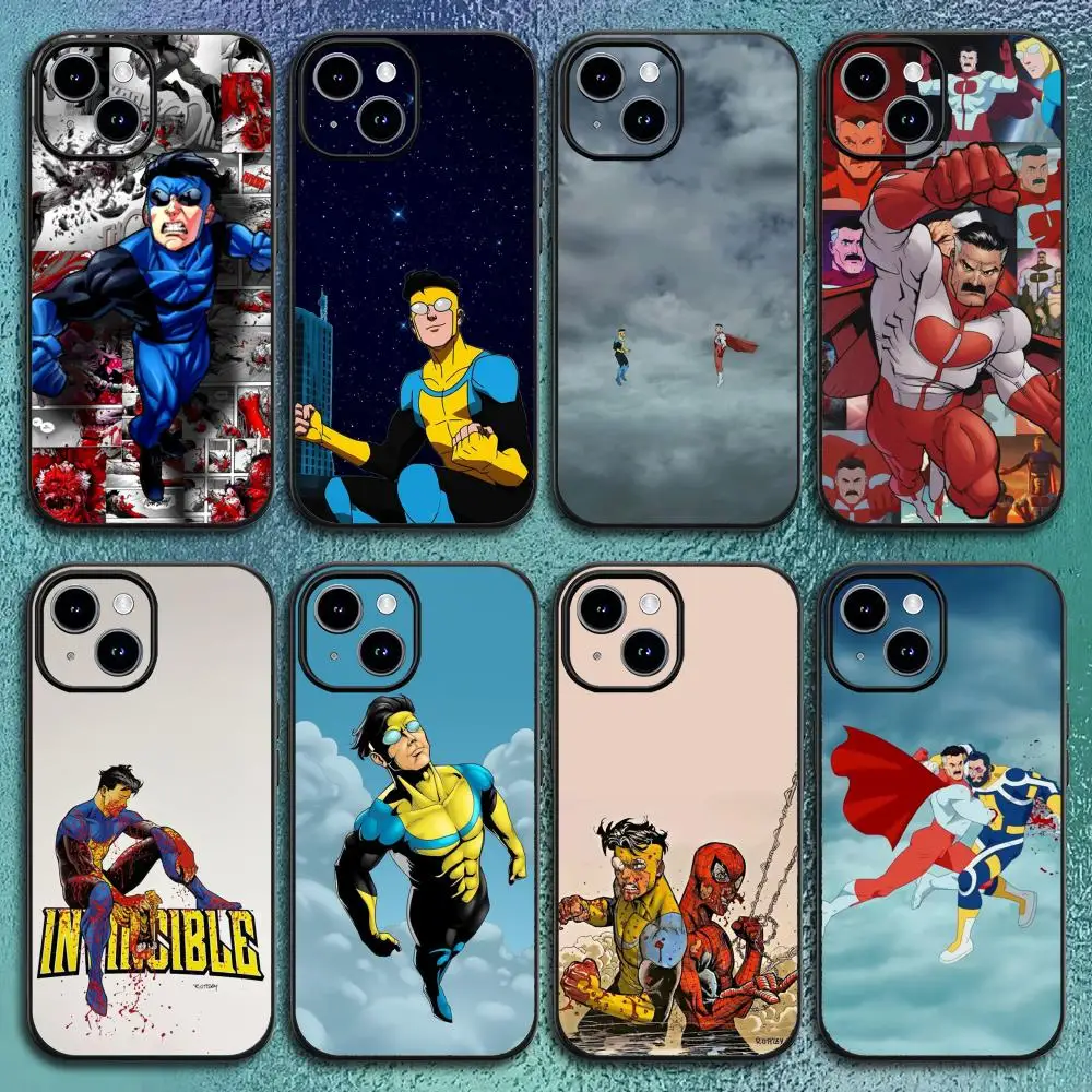 Anime TV I-Invincible Phone Case For IPhone 17 16 15 14 13 12 11 Pro Max Plus Mini Black Frosted Soft Shell Funda