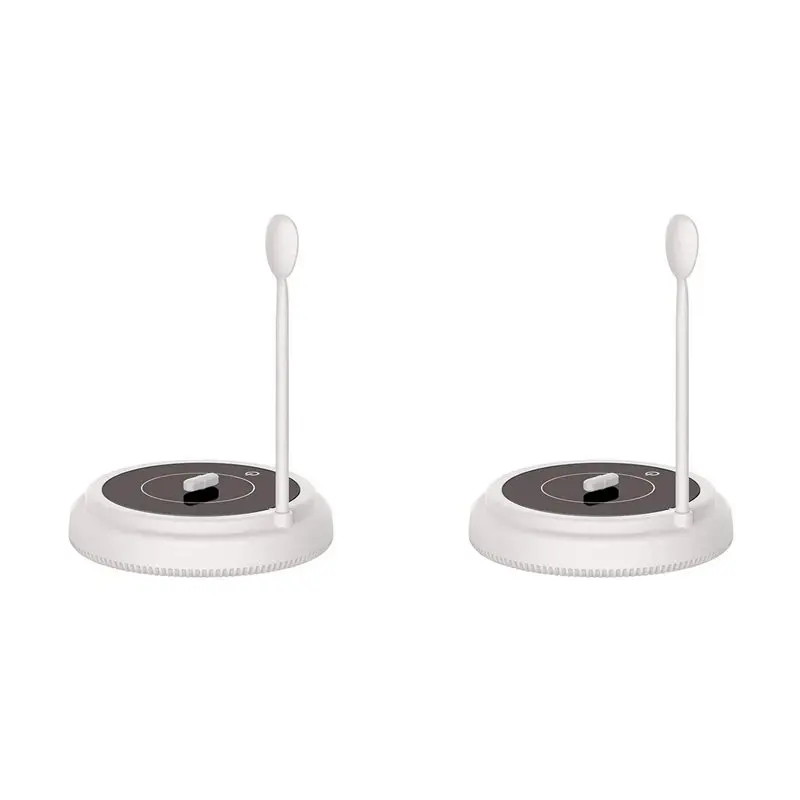 【PARTY  DAY】2X Rechargeable Magnetic Milk Shaker Electric Coffee Blender Baby Milk Shaker Smart Wine Decanter(Ivory)