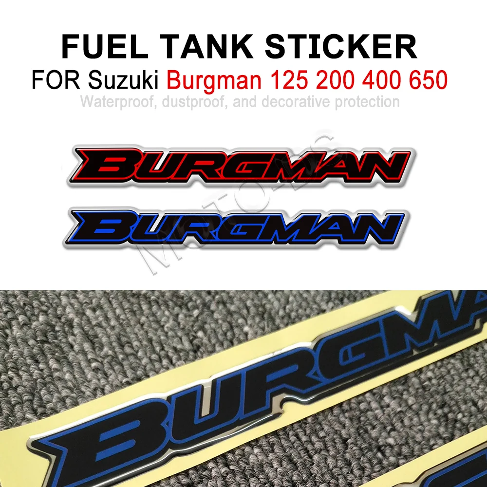 لسوزوكي بورجمان 125 200 400 650 شعار شارة مجموعة ملصقات سكوتر ملصق دراجة نارية ملصقات ثلاثية الأبعاد #1