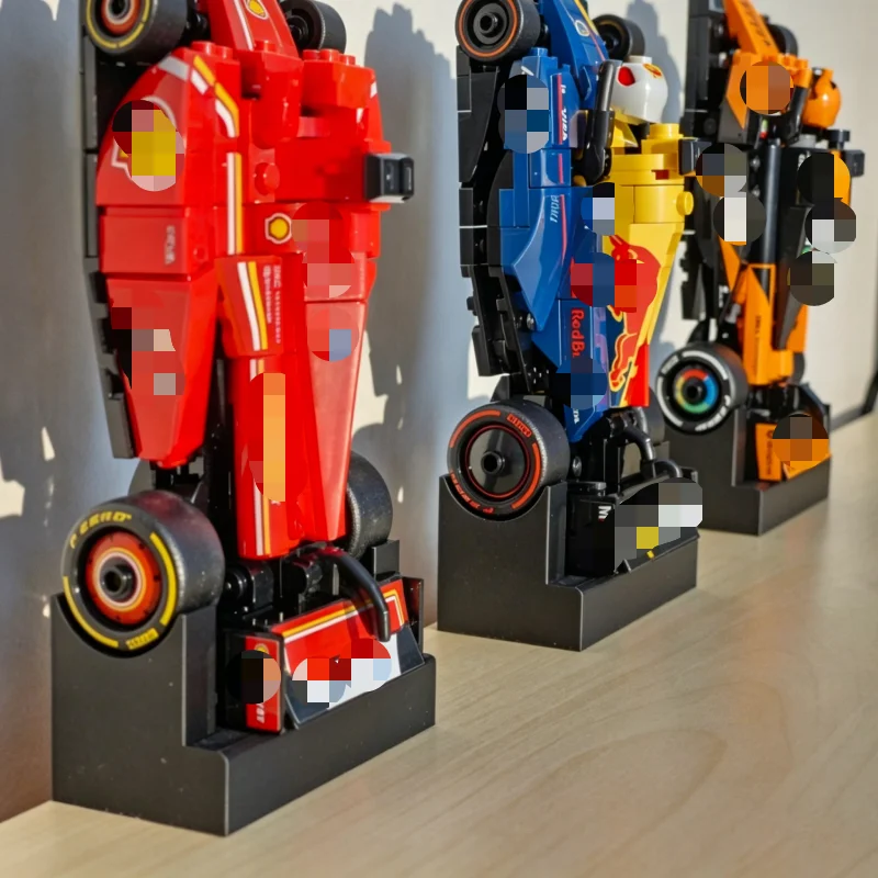 1pc Plastic Vertical Display Stand Rack for LEGO Speed Champion F1 Series Building Block Models Home Decoration