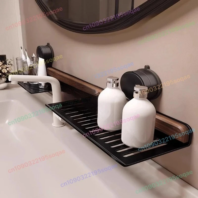 

Toilet sink mirror front suction cup type non-punching bathroom finishing storage rack