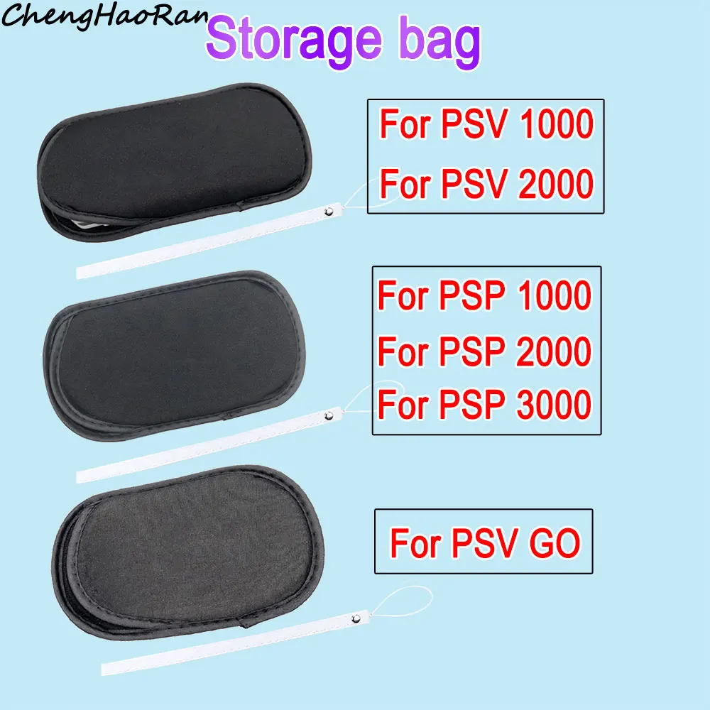 

1 piece Sponge Shockproof Storage Bag For PSV 1000 2000 PSP 1000 2000 3000 PSP GO with Wrist Strap Portable Protective handbag