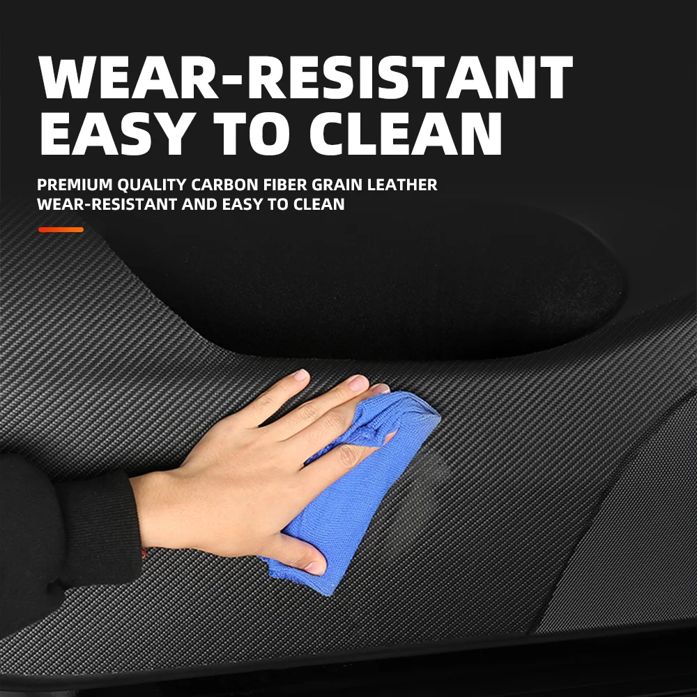 Car Door Panel Protection Anti-Kick Pad Mats For Tesla Model 3 Model Y Carbon Fiber Sticker Auto Interior Styling Accessories