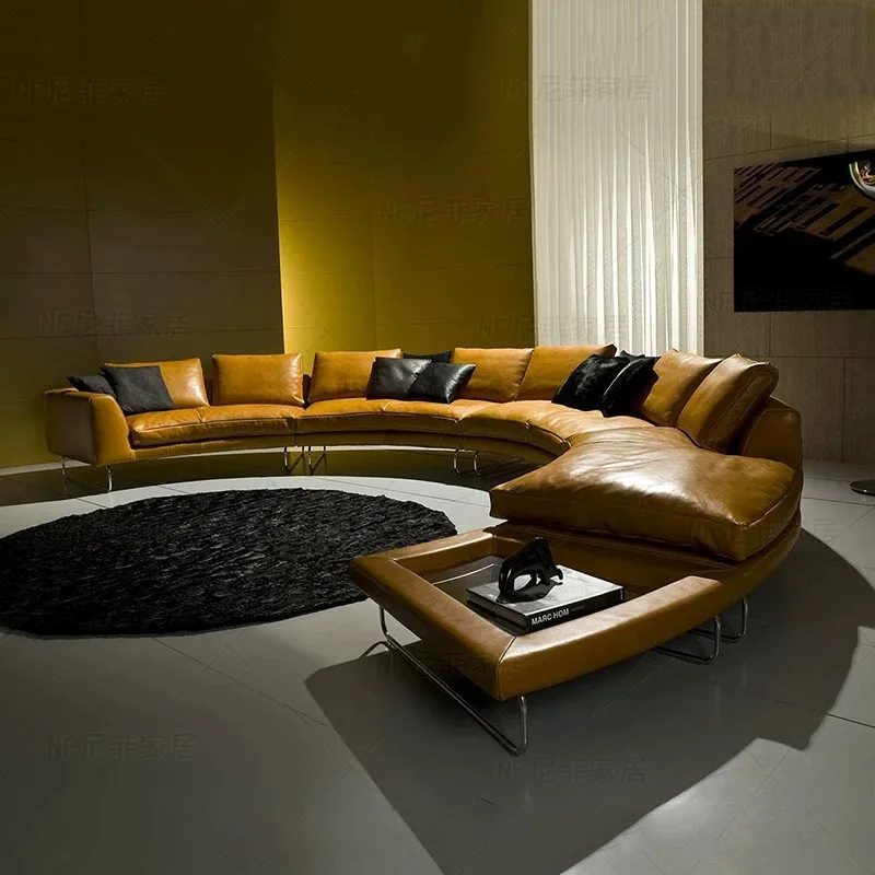 Beauty salon hotel sales department high-end club bar semi-curved sofa