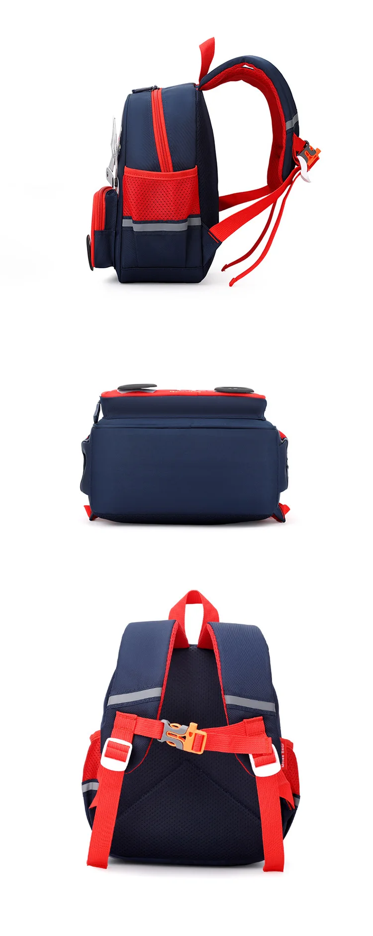 3-6 Year toddler backpack The babys shoulders preschool backpack Childrensfavorite fire truck cartoon style toddler backpack boy