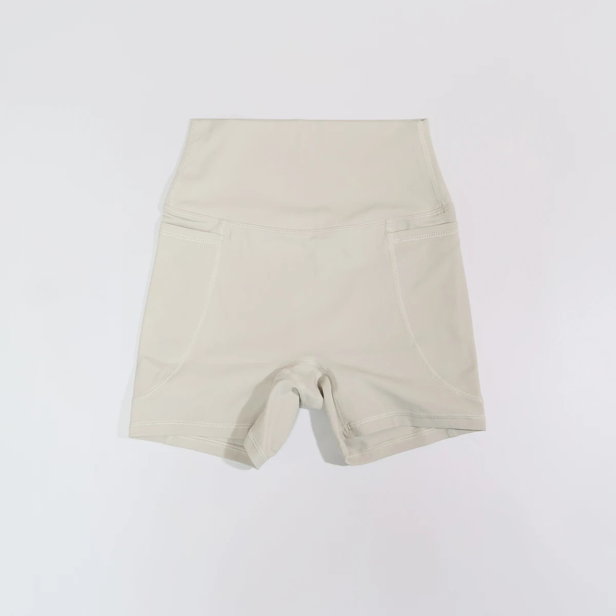 Damen-Sportshorts-Set mit hoher Taille, Taschen-Details, eng anliegende Laufhose, Damen-Fitness-Workout-Yoga-Leggings, Po-Lifting – Detail 15