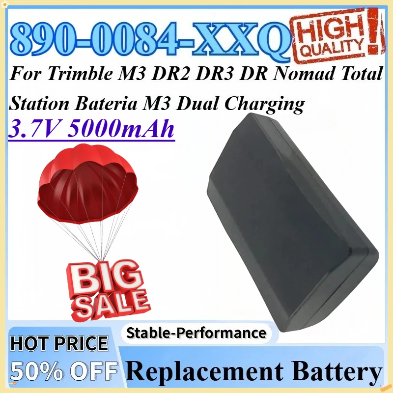 

3.7V 5000mAh 890-0084-XXQ Rechargeable Battery For Trimble M3 DR3 DR2 DR Nomad Total Station Bateria M3 Dual Charging