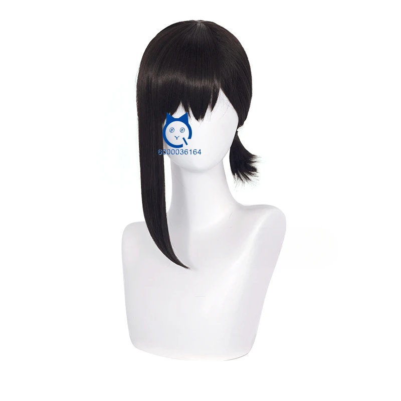 Chaiiinsaw-Perruque de Cosplay Noire de Higashiyama Kobenii pour Homme, Cheveux Synthétiques de 38cm avec Degré de Chaleur pour ixd'Halloween