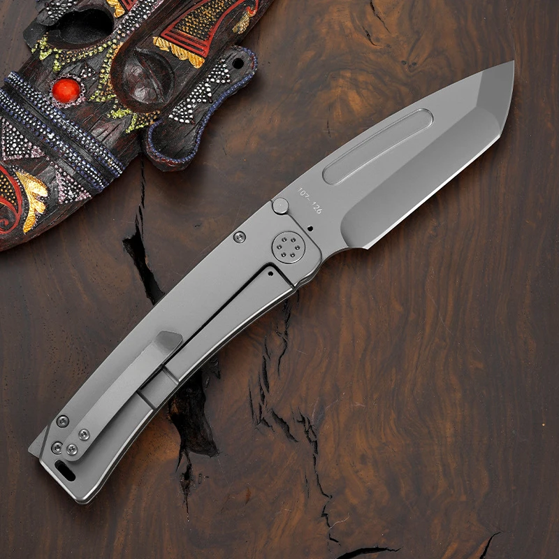 High Hardness Outdoor Camping Folding Knife D2 Blade Steel Handle Hunting Tactical Survival Utility Fruit Knives EDC Tools