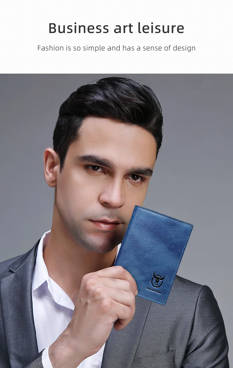 BULLCAPTAIN Neue 100% Leder herren Brieftasche Hohe Qualität Produkt Leder herren Brieftasche Multifunktionale Karte Slot Kurze Brieftasche QB017 – Detail 5