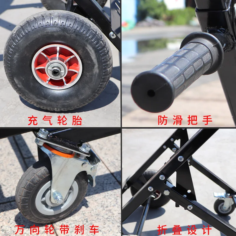 Carrello con staffa Lublot, carrello con motore, gancio mobile