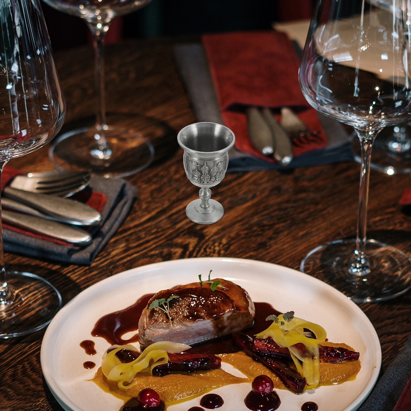 

1 шт., китайская чашка для чаши, металлическая ремесло, винтажная кружка для питья, ретро чашка для святой воды для домашнего декора, посуда для свадебной вечеринки