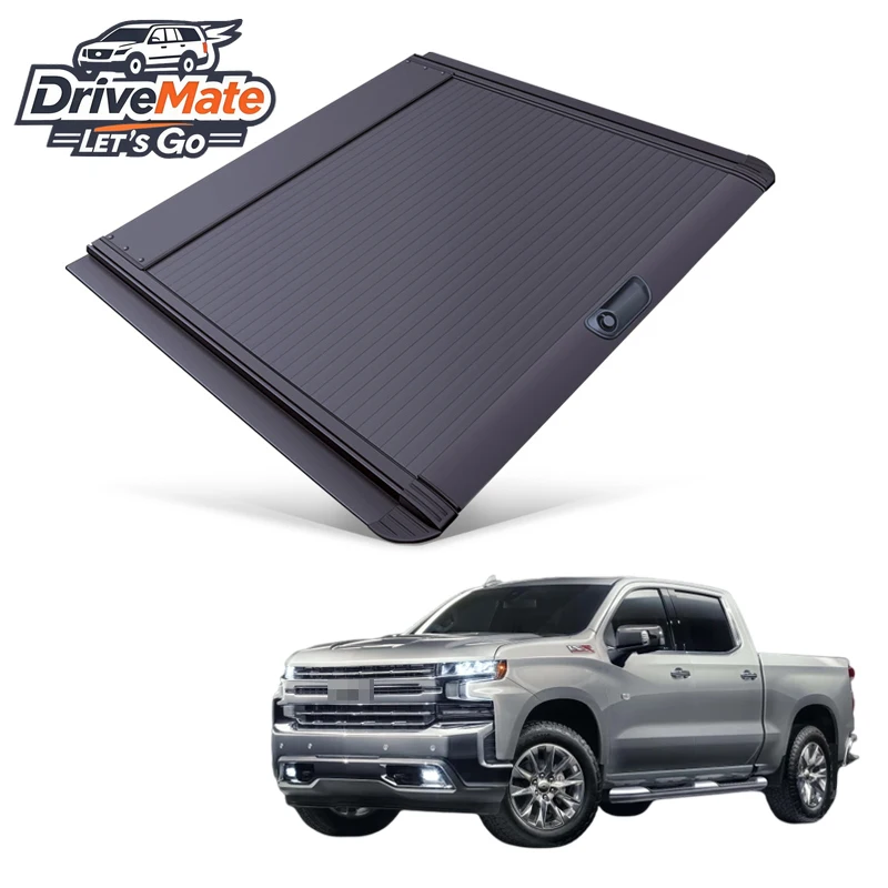 Car Parts Roller Lid up Pick up Truck Aluminium Alloy Tonneau Cover for Chevrolet Silverado 2019+