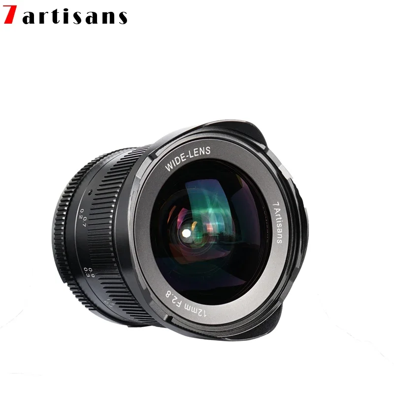 7artisans 12mm f2.8 APS-C wide angle prime lens for Canon EOSM Fuji X M43 E mount camera A6500 A6300 XT2 M50