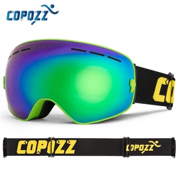 COPOZZ Men Women Brand Ski Goggles Snowboard Goggles Glasses For Skiing UV400 Protection Snow Glasses Anti-Fog Ski Mask Eyewear