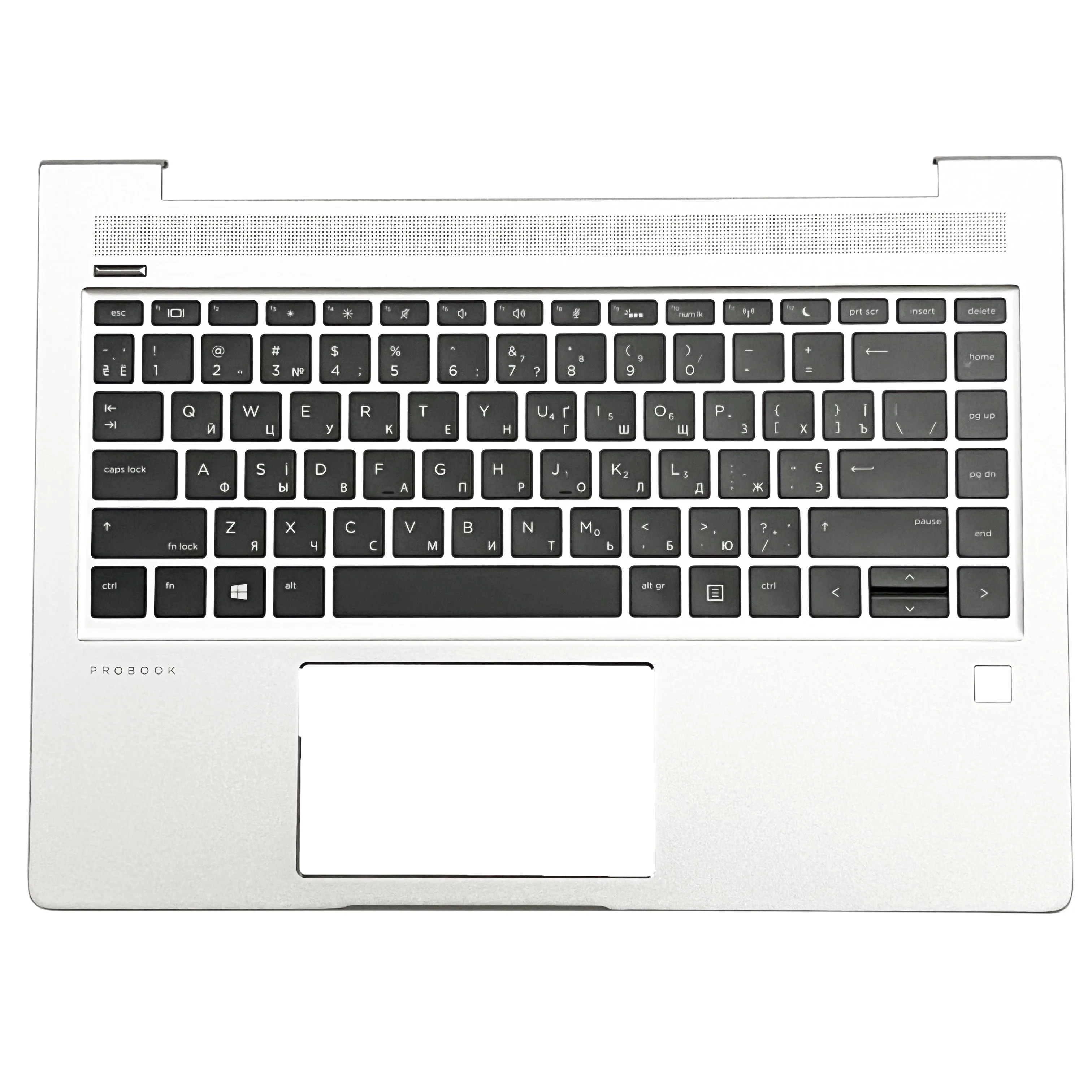 New US UK SP RU Keyboard For HP Probook 440 G6 445 G6 440 G7 445 G7 Laptop Keyboard Backlit Palmrest Upper Cover Top Case Silver