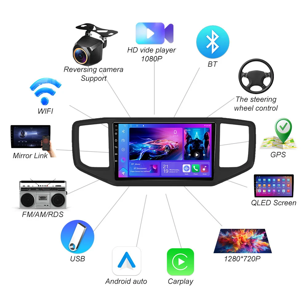 أندرويد 15 راديو السيارة مشغل وسائط متعددة ل Volkswagen Crafter 2016 2017 2018 2019 2020 2021 2022 السيارات Carplay سيارة ستيريو DSP لتحديد المواقع