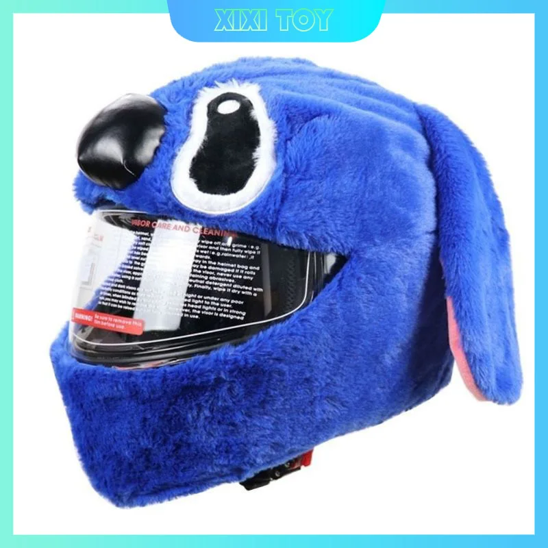 Motorcycle Helmet Cover Cartoon Head Scratch Resistant Plush Cover Motorbike Full Helmet Uncover Helmet Protection Accessories